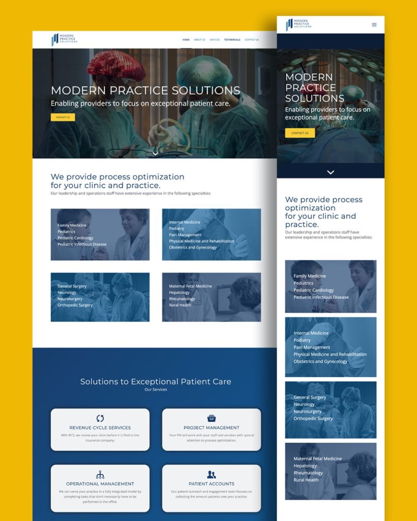 Medical office website design