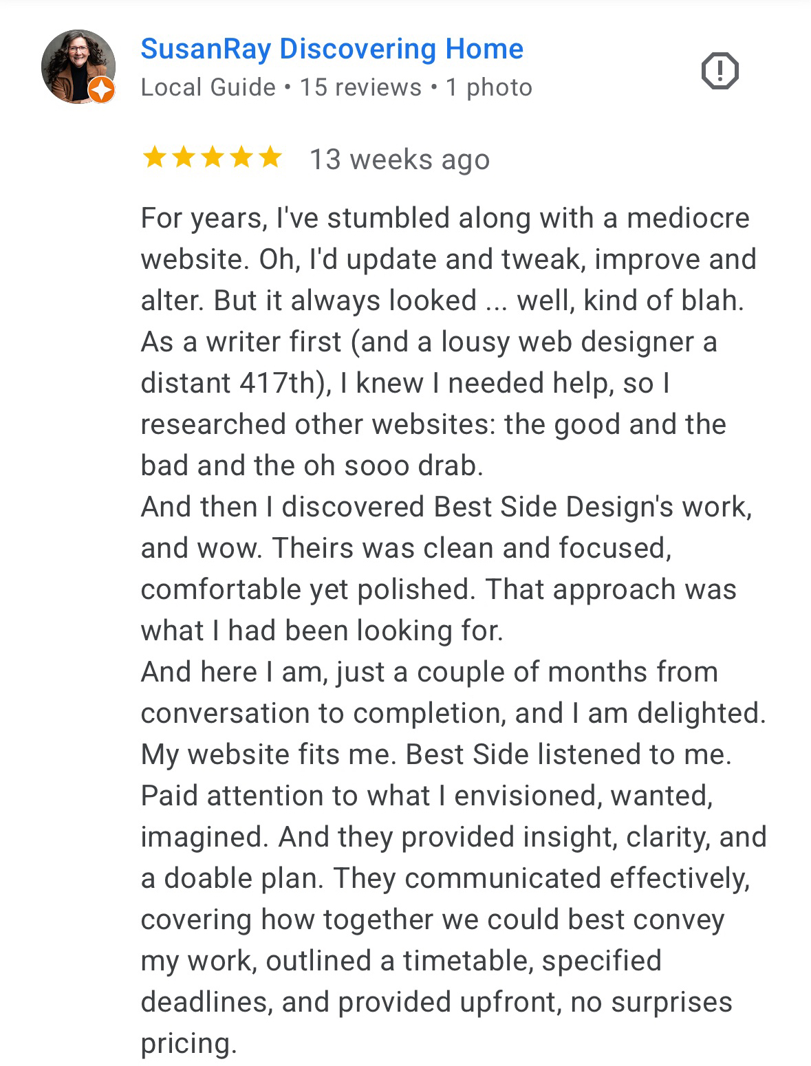 Best Side Design Google Review