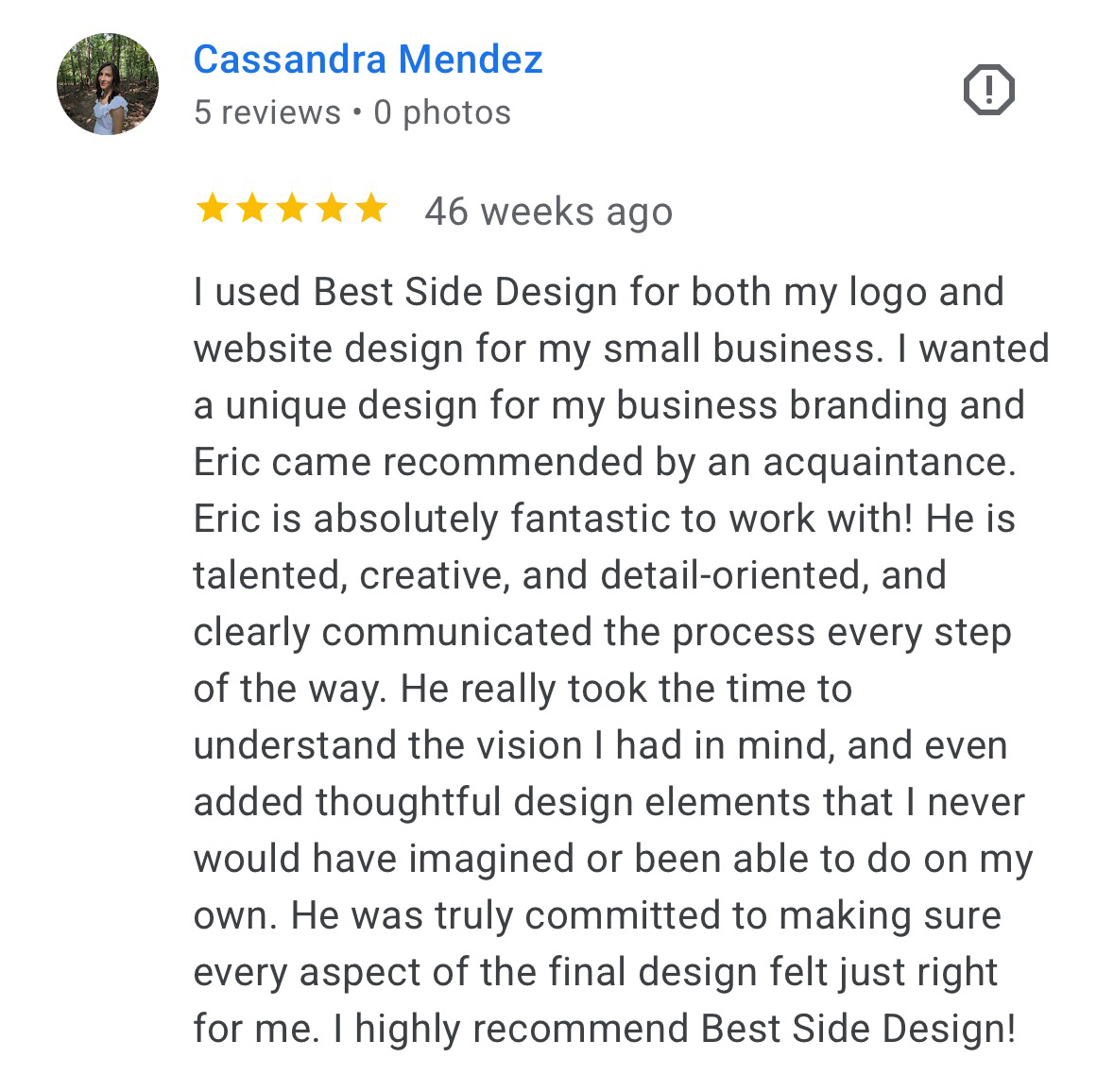 Best Side Design Google Review